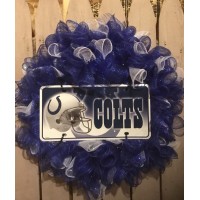 Indianapolis Colts Deco Mesh Wreath   142893478747